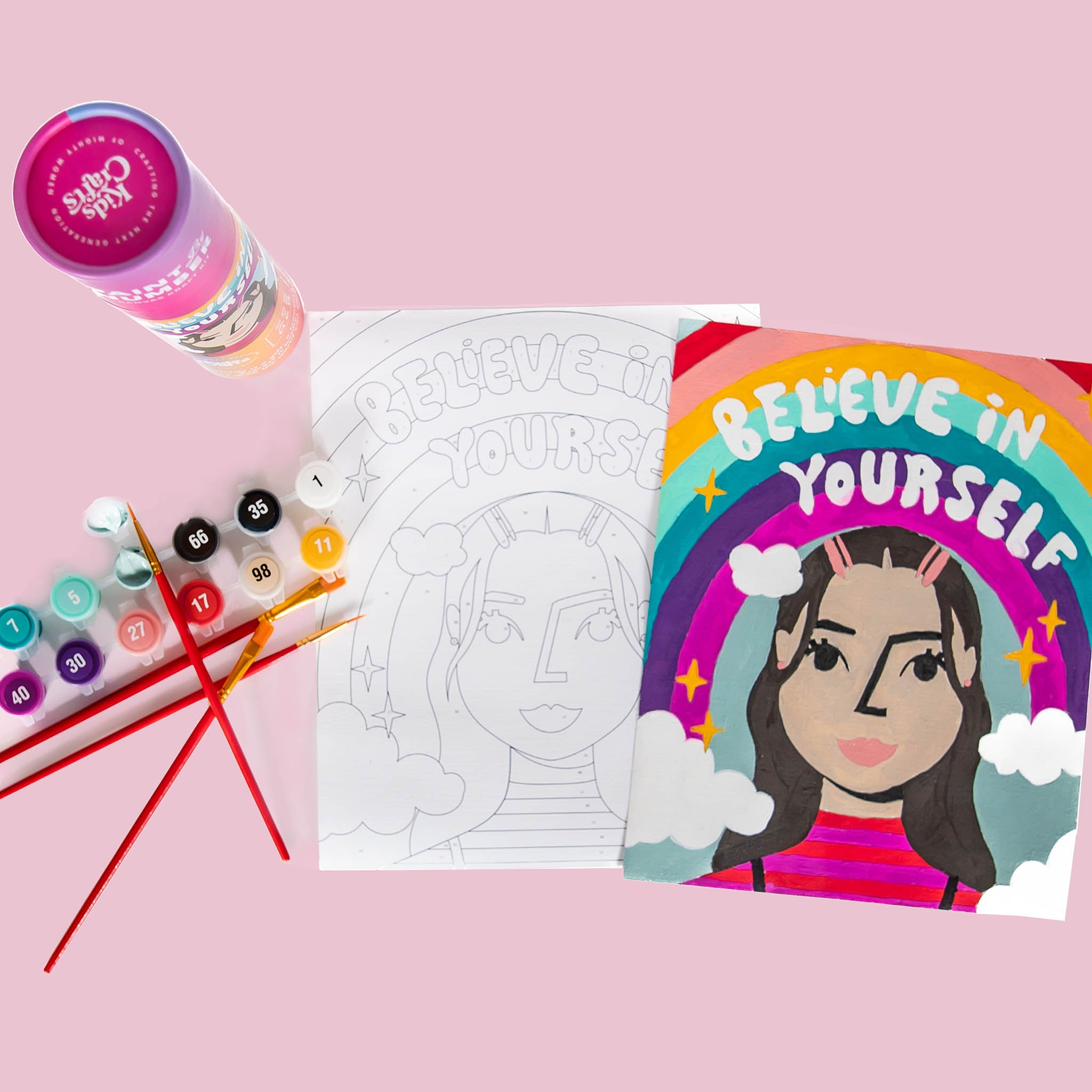 Paint by Number Craft Kit: Believe in Yourself - Kids Crafts